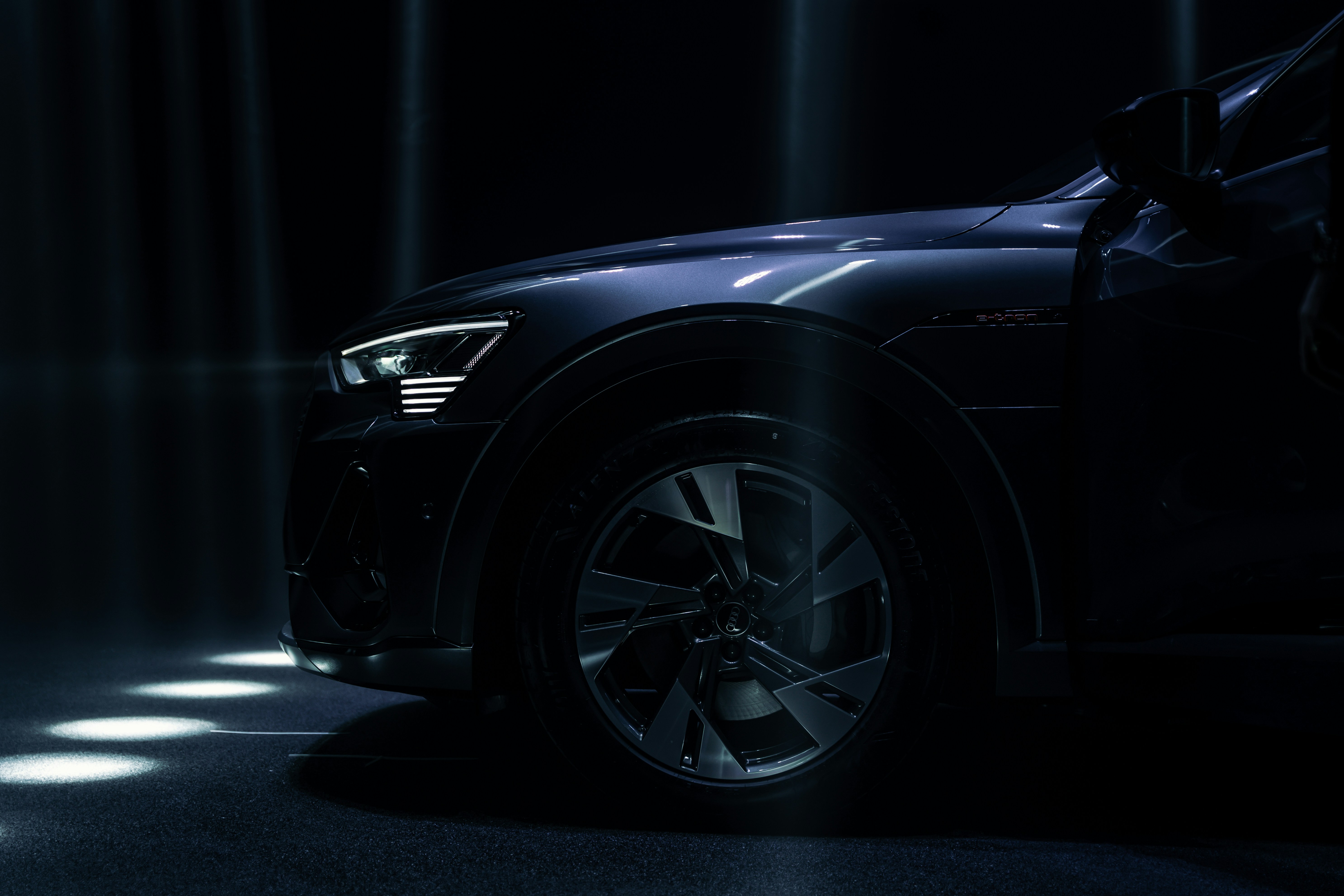 Professional auto collision repair work in progress