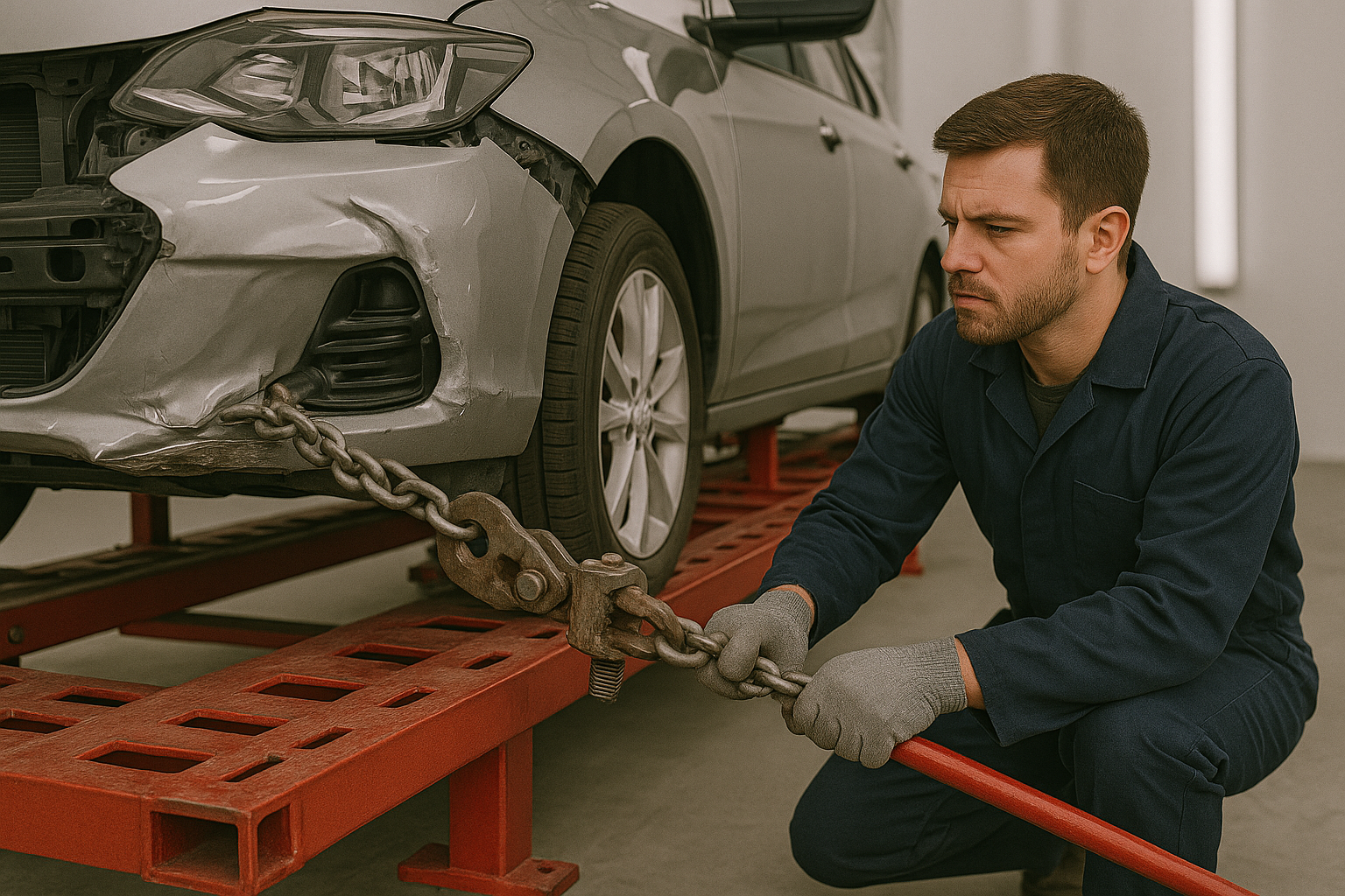 Frame straightening equipment